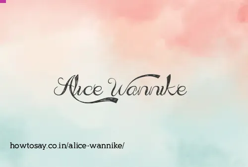 Alice Wannike