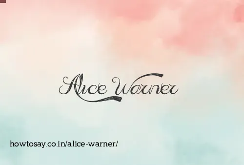Alice Warner