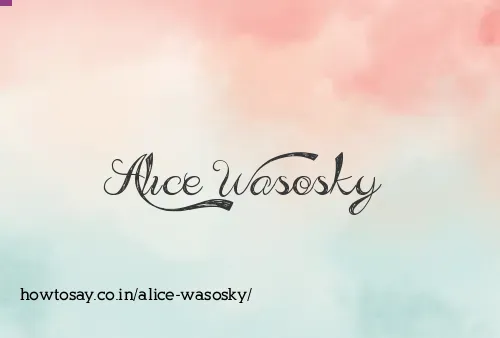 Alice Wasosky