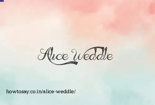 Alice Weddle