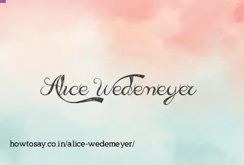 Alice Wedemeyer