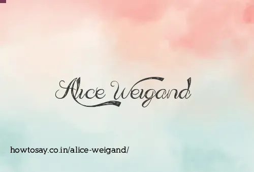 Alice Weigand