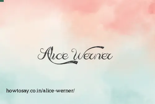 Alice Werner