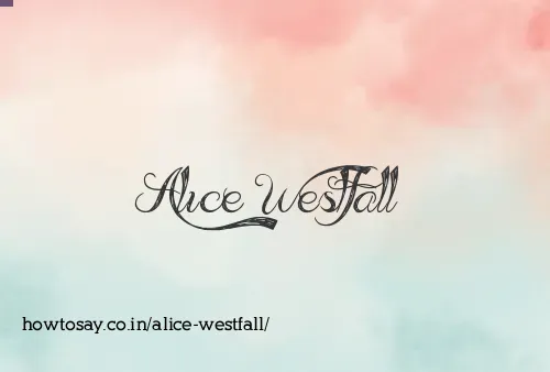 Alice Westfall