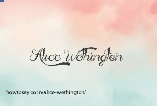 Alice Wethington