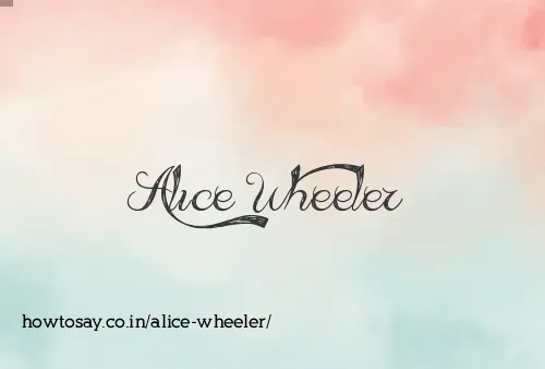 Alice Wheeler