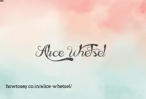 Alice Whetsel