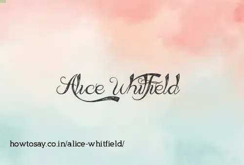 Alice Whitfield