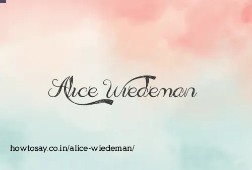 Alice Wiedeman