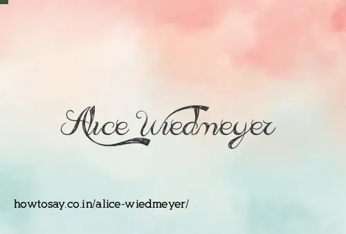 Alice Wiedmeyer
