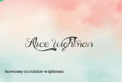 Alice Wightman