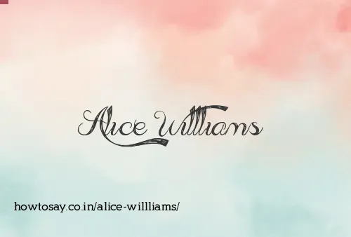 Alice Willliams