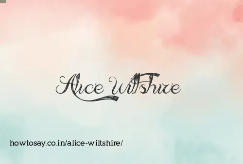 Alice Wiltshire