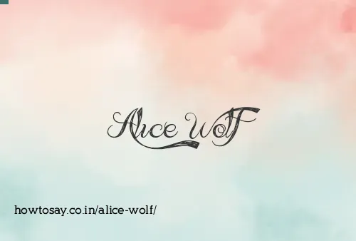 Alice Wolf