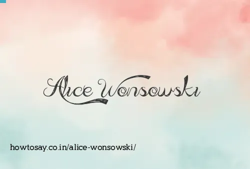 Alice Wonsowski