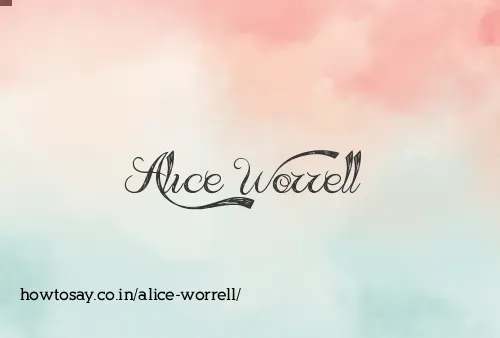 Alice Worrell