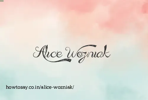 Alice Wozniak
