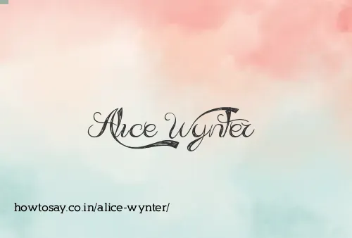 Alice Wynter