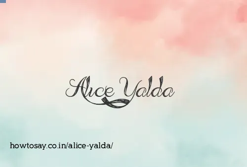 Alice Yalda