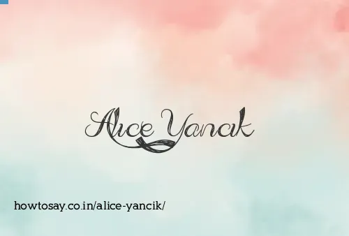 Alice Yancik