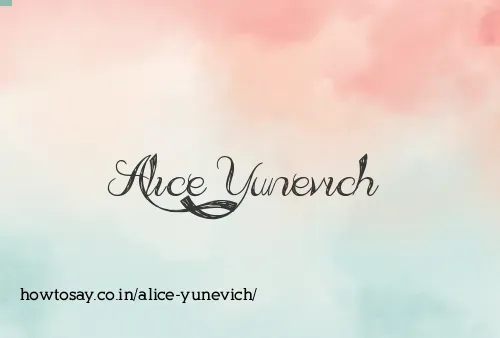 Alice Yunevich