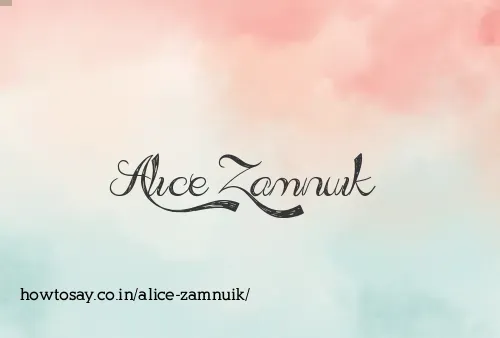 Alice Zamnuik