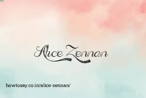 Alice Zennan
