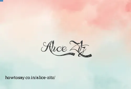 Alice Zitz