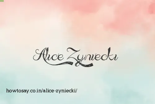 Alice Zyniecki