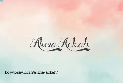 Alicia Ackah