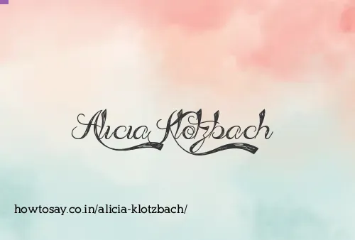 Alicia Klotzbach