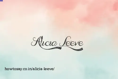 Alicia Leeve