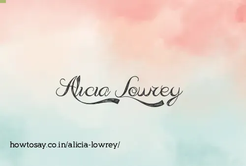 Alicia Lowrey