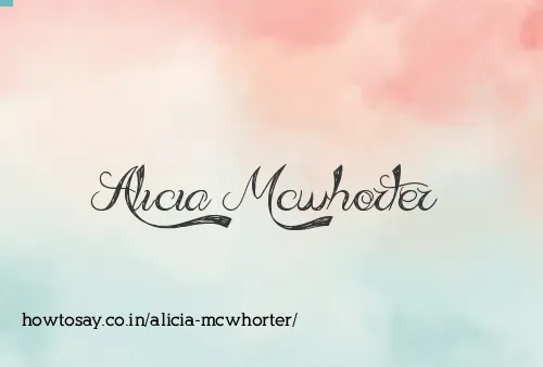 Alicia Mcwhorter