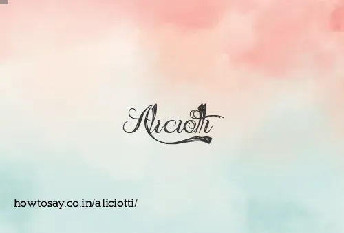 Aliciotti