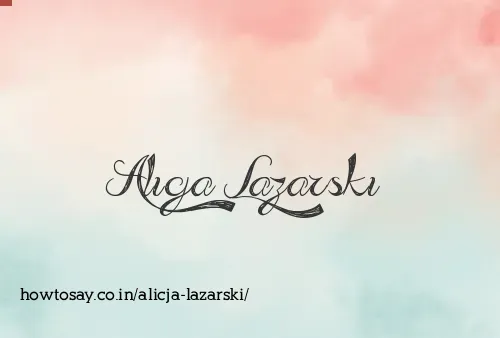 Alicja Lazarski
