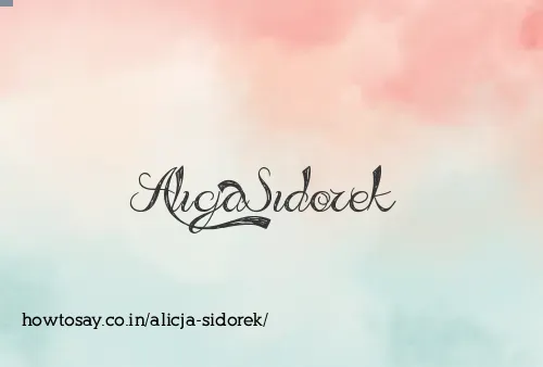 Alicja Sidorek