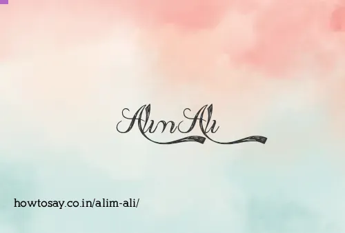Alim Ali