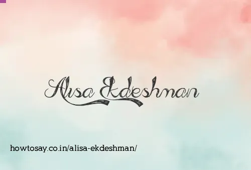 Alisa Ekdeshman