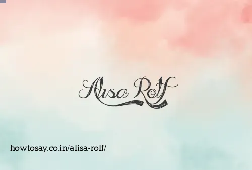 Alisa Rolf