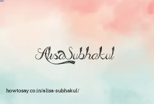 Alisa Subhakul