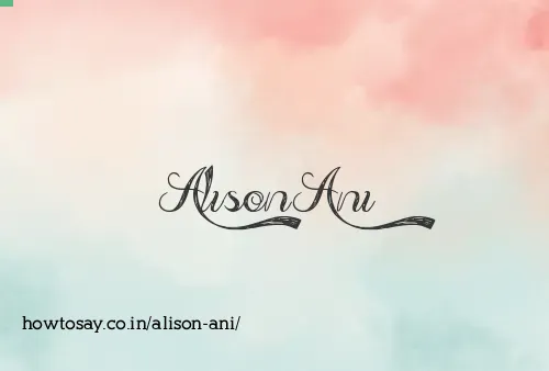 Alison Ani