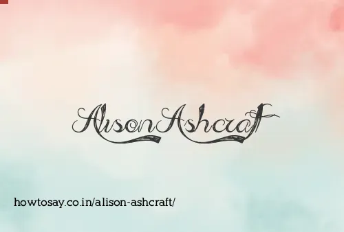 Alison Ashcraft