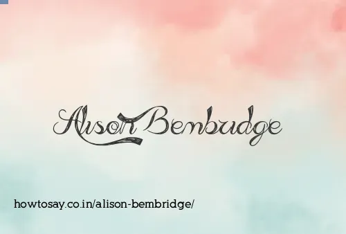 Alison Bembridge