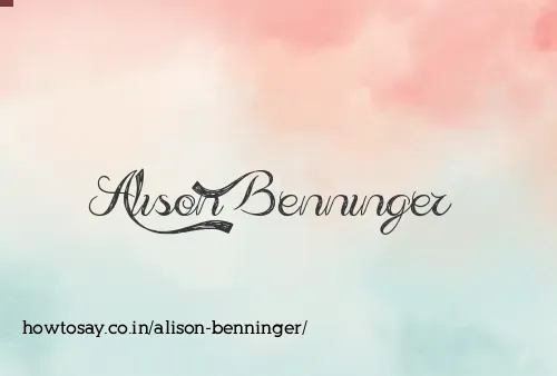 Alison Benninger