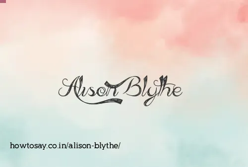 Alison Blythe