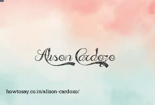 Alison Cardozo