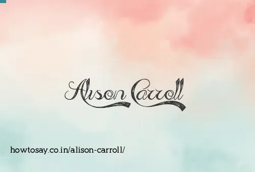 Alison Carroll