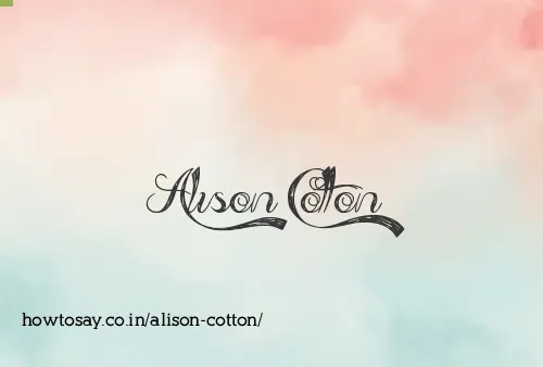 Alison Cotton