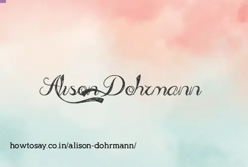 Alison Dohrmann